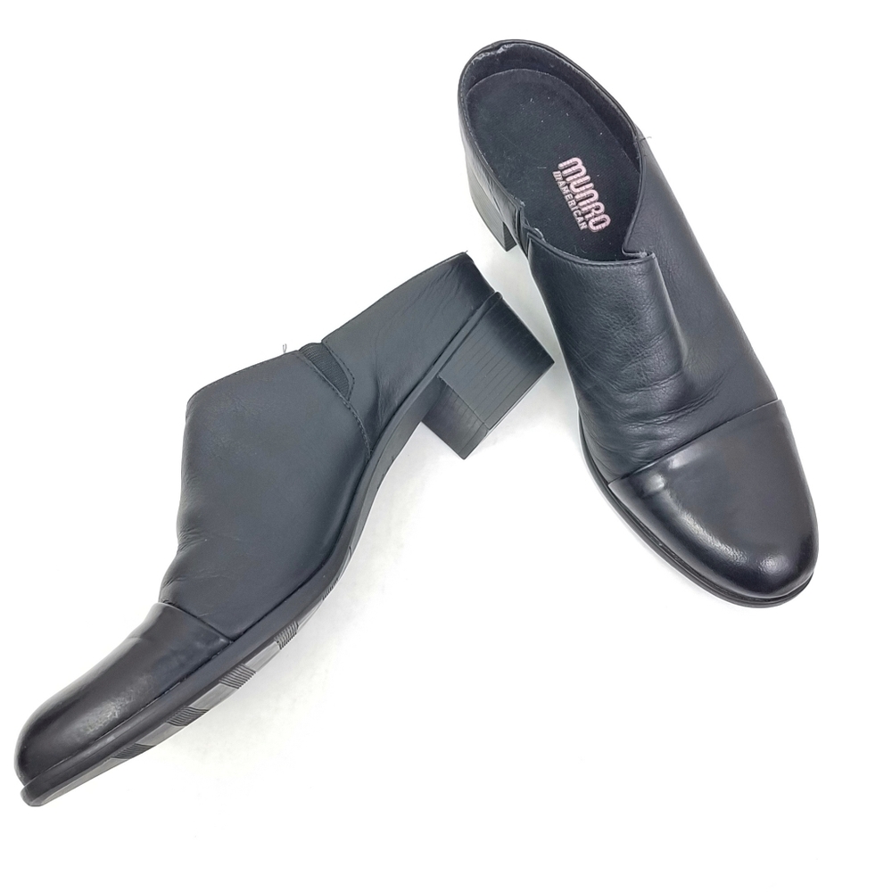 Munro | Leather Mules Black